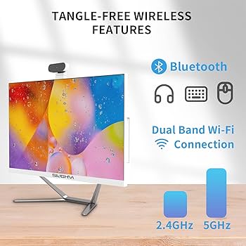 chi-kae　i7/16G/512G/Office24/Android 27 Inch All-in-One Computers, i7 Quad-Core Desktop Computer